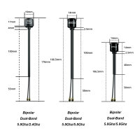 Air Unit O3 Long Range Antenna Bipolar Dual-Band...