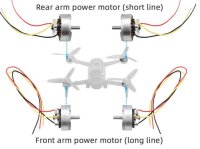 DJI FPV - Motor long cable front arms